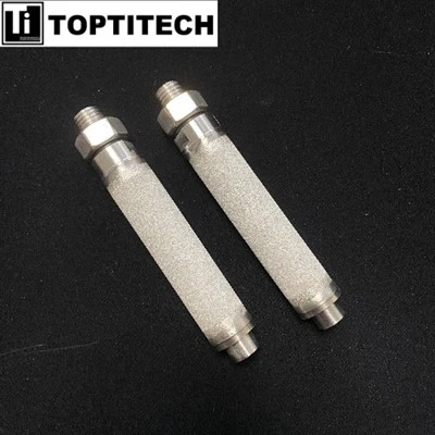 10um ダブルオープニング SS316L フィルターエレメント、カスタムコネクタ付き